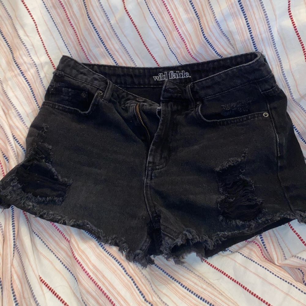 Wild Fable black Ripped Shorts